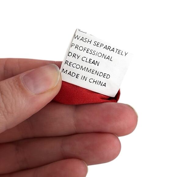 Unbranded Red Rhinestone Heart Embellished Short Puff Sleeve Dress Womens Large - Picture 6 of 7